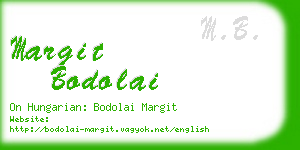 margit bodolai business card